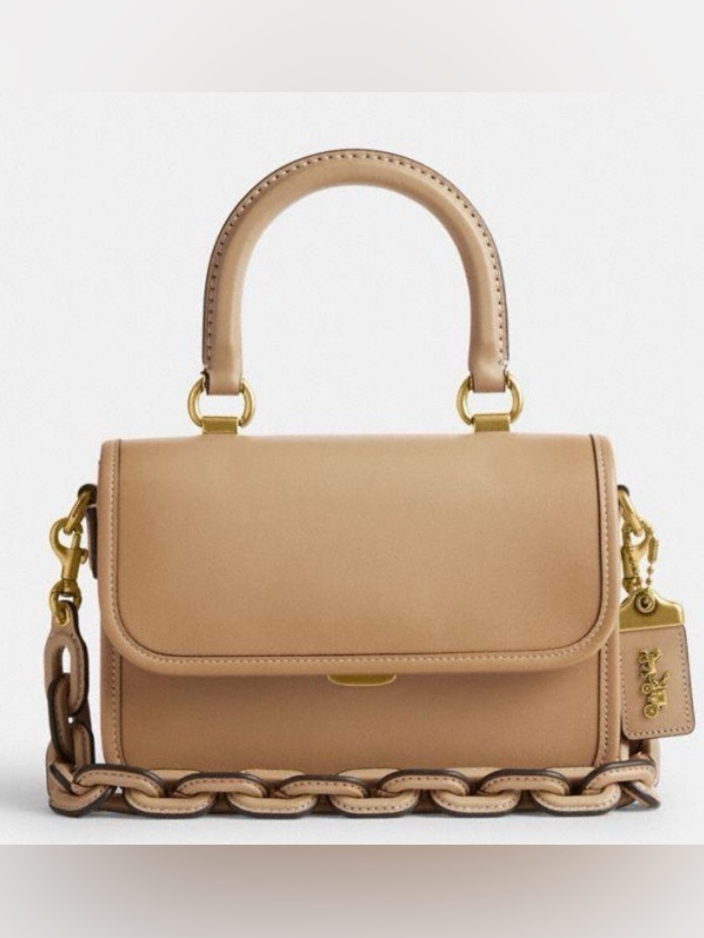 Coach Rogue Top Handle in Natural/Beige